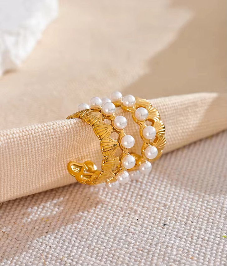 Shell and Pearl Earrings