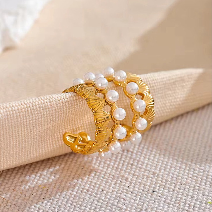 Shell and Pearl Earrings