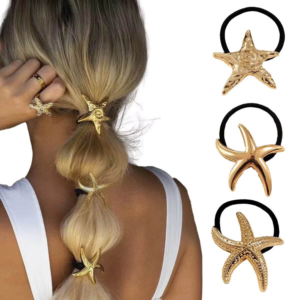 Aquarius Set of 5 hair ties