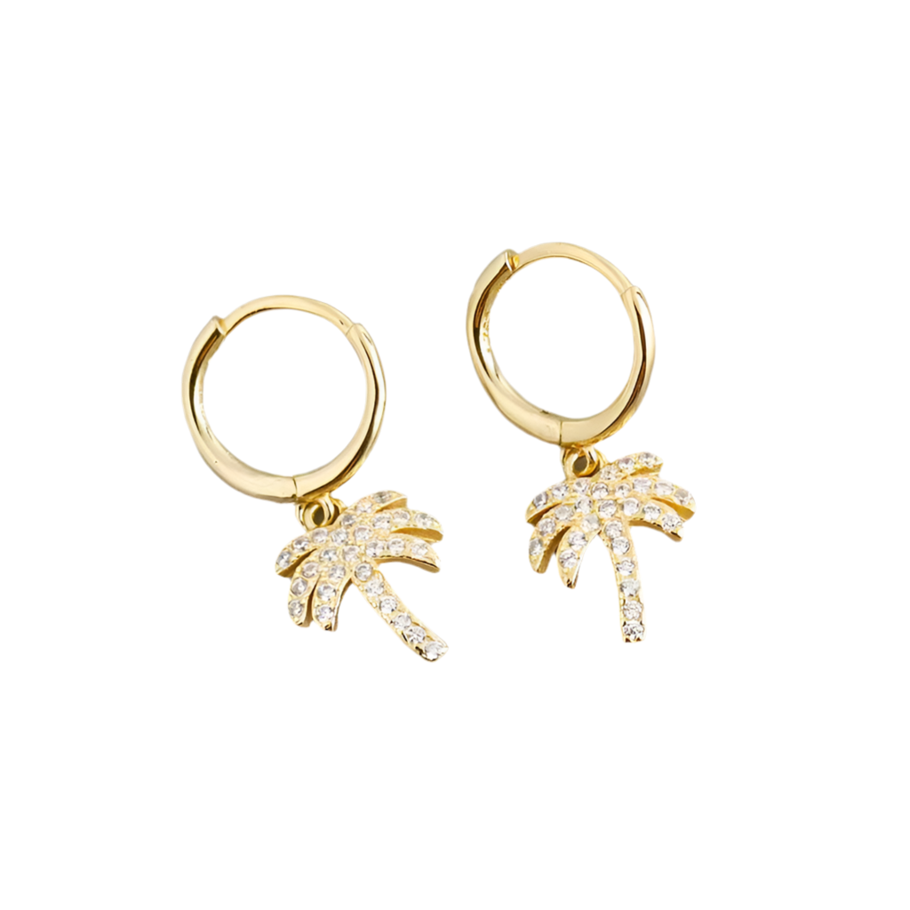 Shimmer Palm Tree Earrings