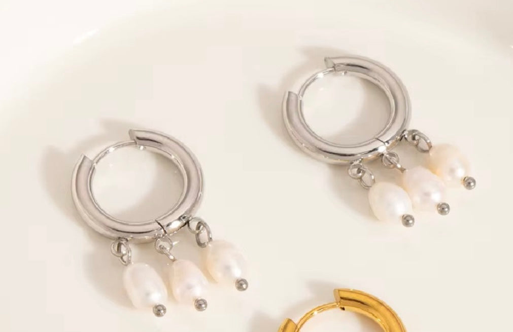 The Drift Pearl Hoops