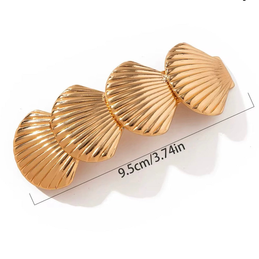 Golden Shell Hair Clip