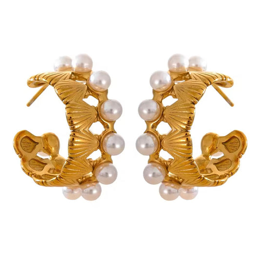 Shell and Pearl Earrings