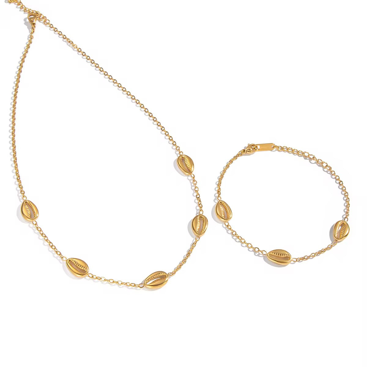 Golden Cowrie Shell Necklace