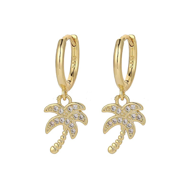 Shimmer Palm Tree Earrings