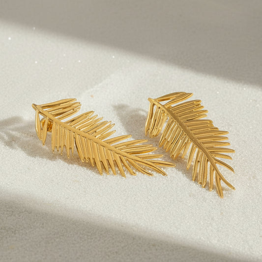 Palm Leaf Earrings
