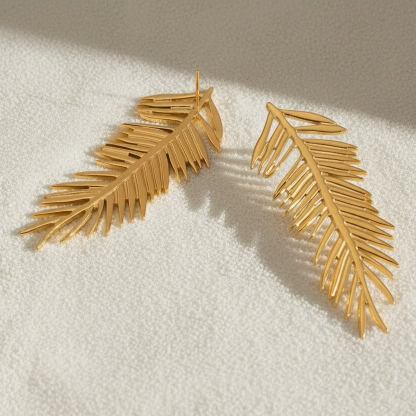 Palm Leaf Earrings