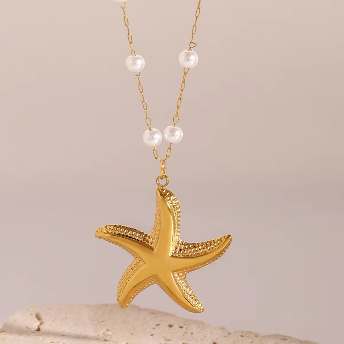 Golden Starfish Necklace