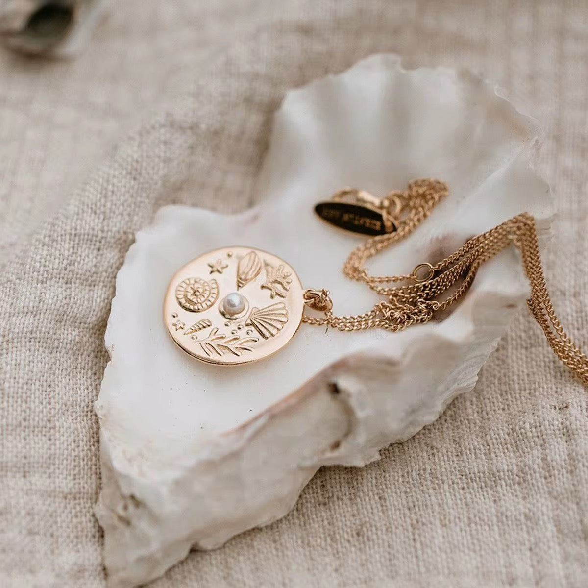 Rose Gold Mini Ocean Medallion