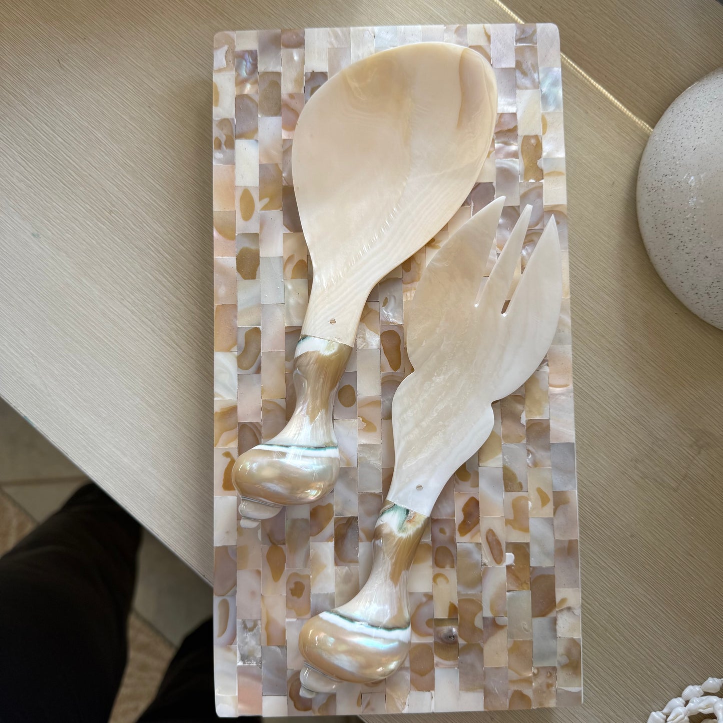 Handmade Shell Salad Servers