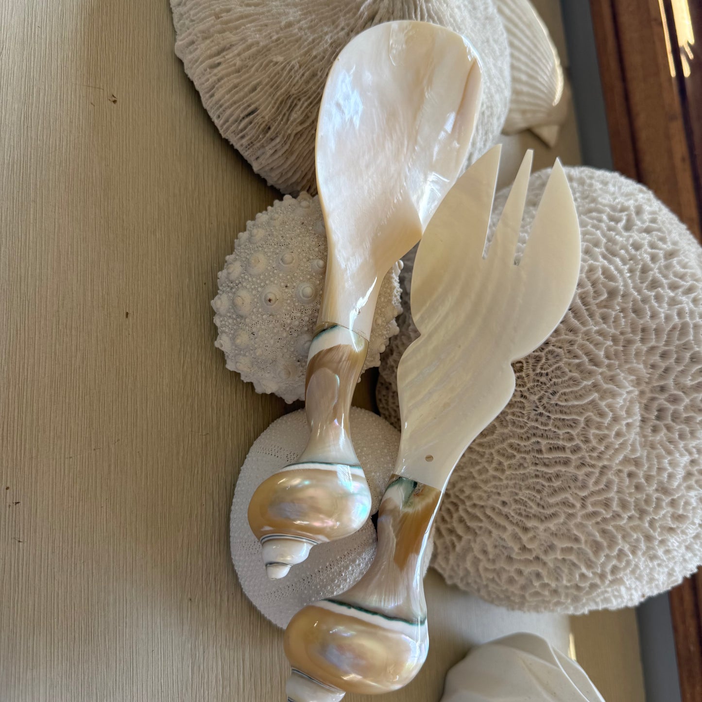 Handmade Shell Salad Servers
