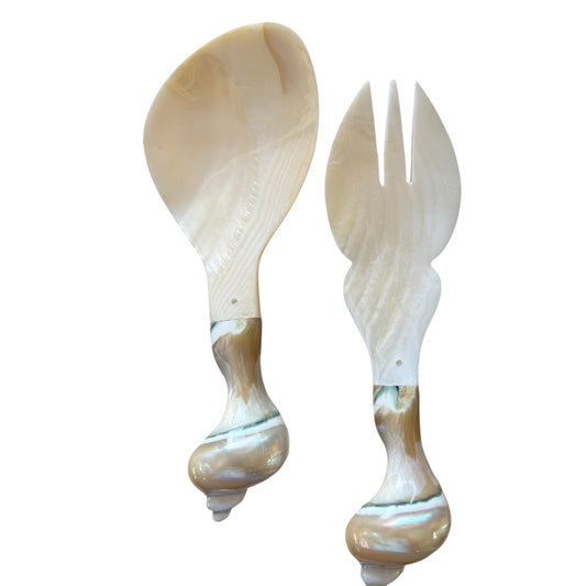 Handmade Shell Salad Servers