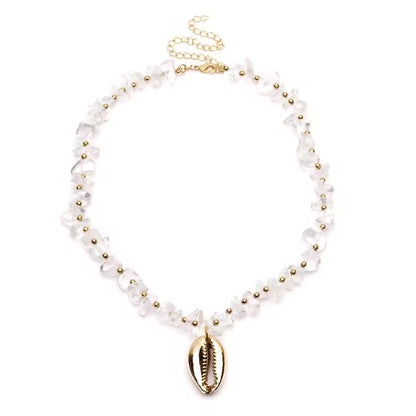 Crystal Tide Shell Necklace
