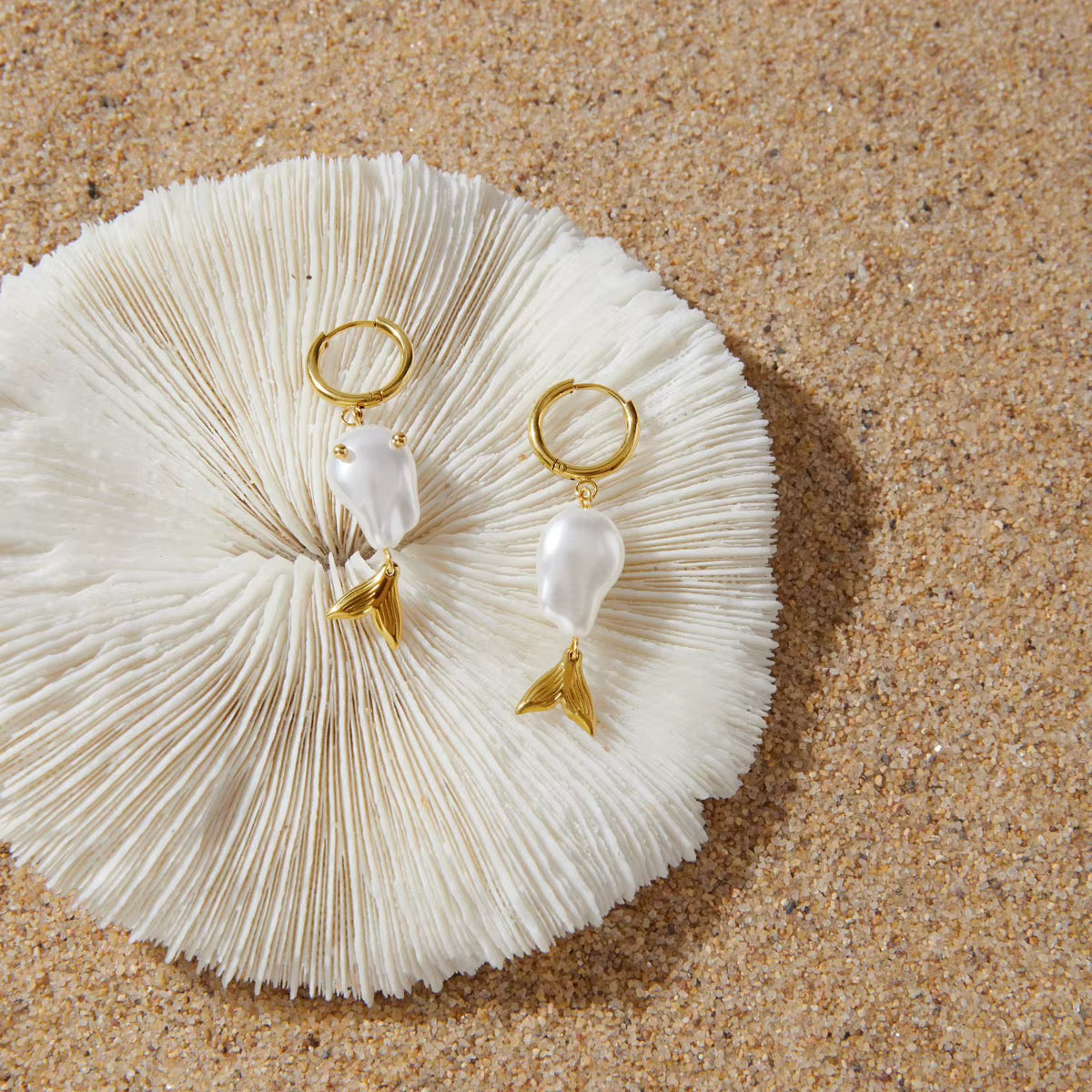 Pearl Fish Earrings