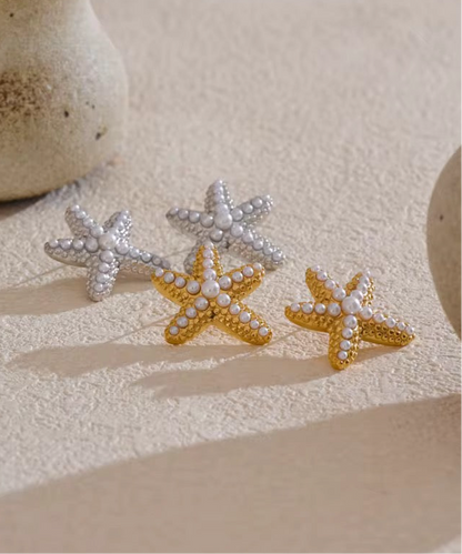 Pearl Starfish Earrings