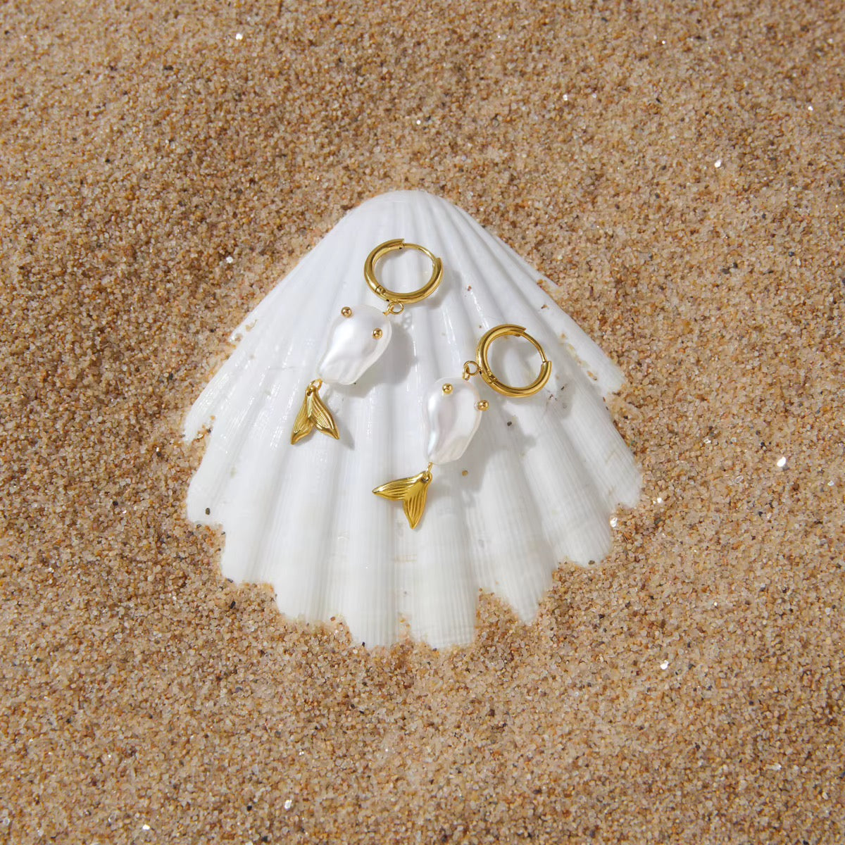 Pearl Fish Earrings