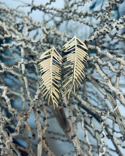 Palm Leaf Earrings