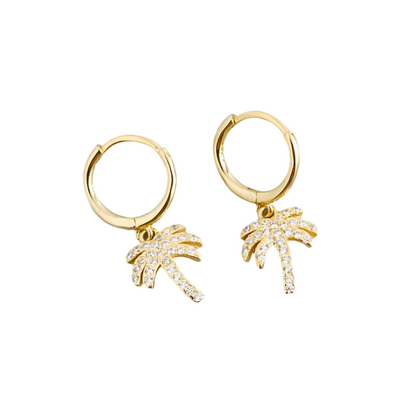 Shimmer Palm Tree Earrings