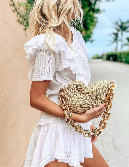 Golden Chain Nautilus Bag