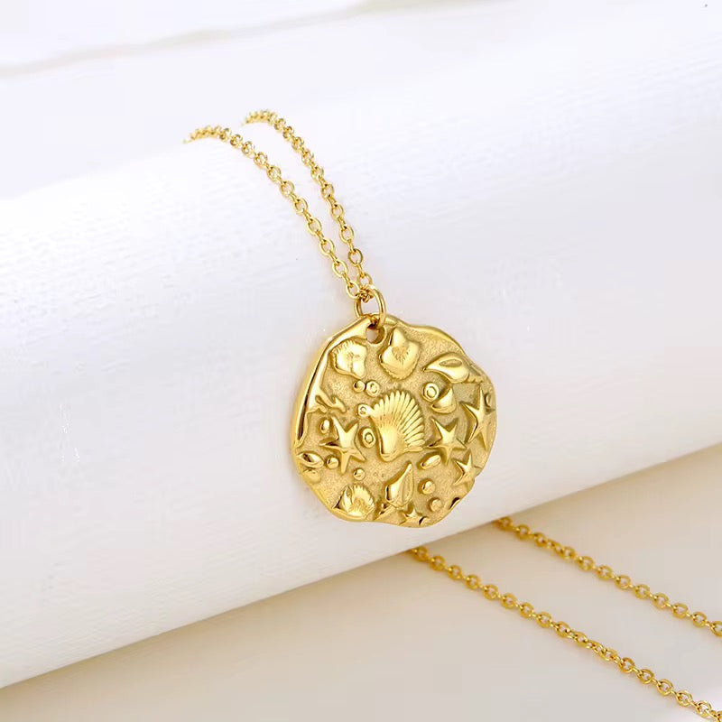 Golden Tide Medallion Necklace