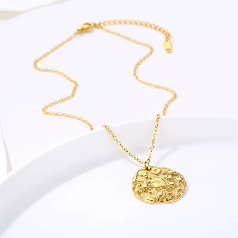 Golden Tide Medallion Necklace