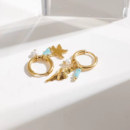 Mermaid Charm Hoops