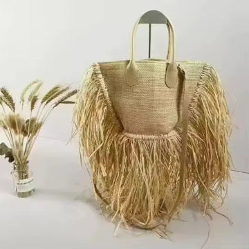 Seaside Resort Raffia Bag