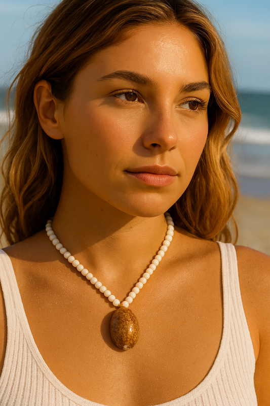 Natural Cowrie Pendant Necklace
