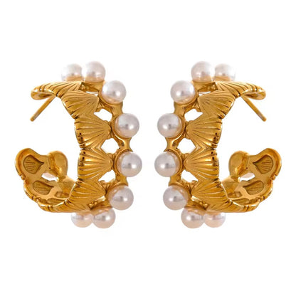 Shell and Pearl Earrings