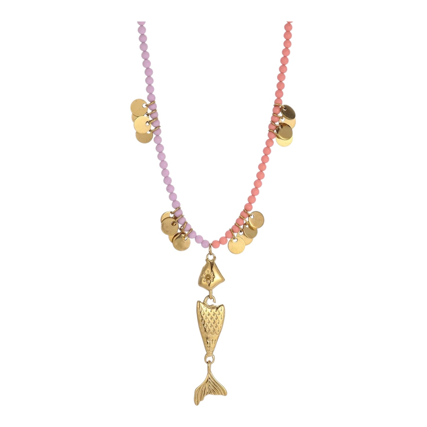 Coral Mermaid Necklace