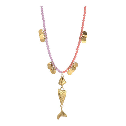 Coral Mermaid Necklace