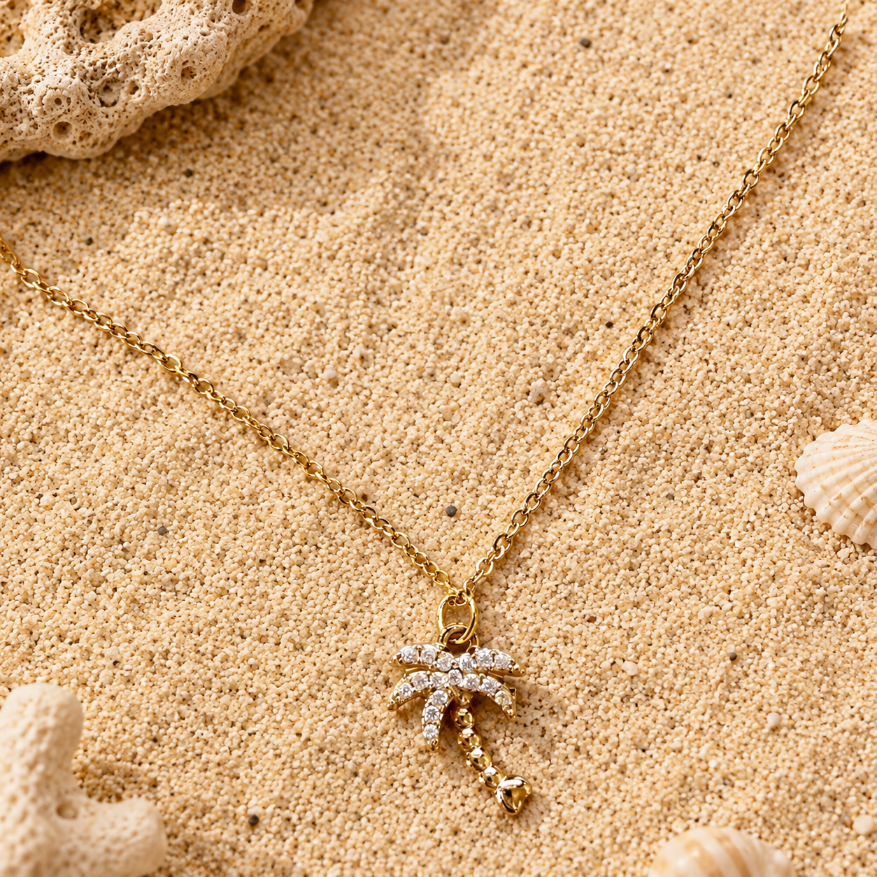 Golden Palms Necklace