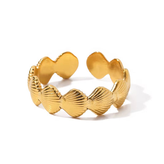 Golden Seashell Ring