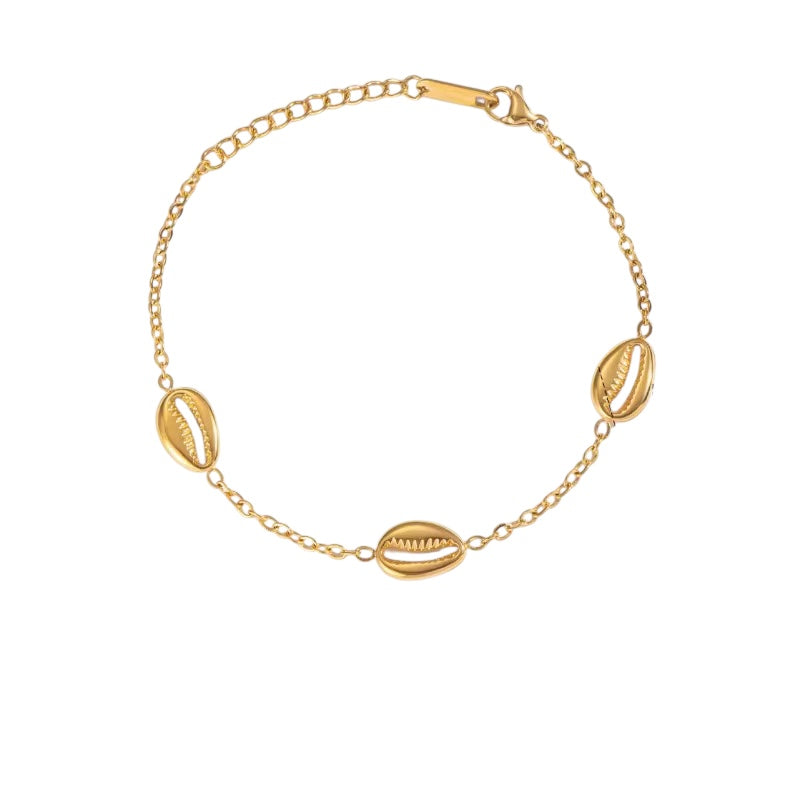 Golden Cowrie Shell Bracelet
