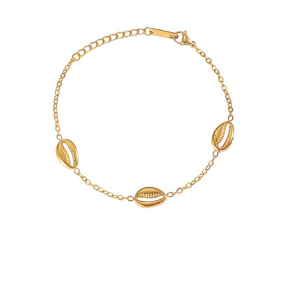 Golden Cowrie Shell Bracelet