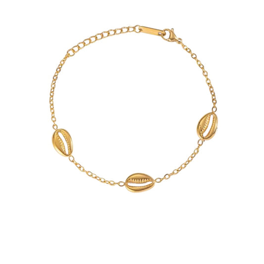 Golden Cowrie Shell Bracelet