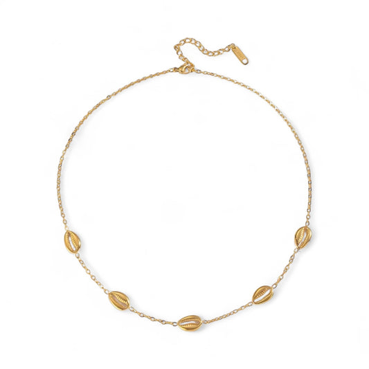 Golden Cowrie Shell Necklace