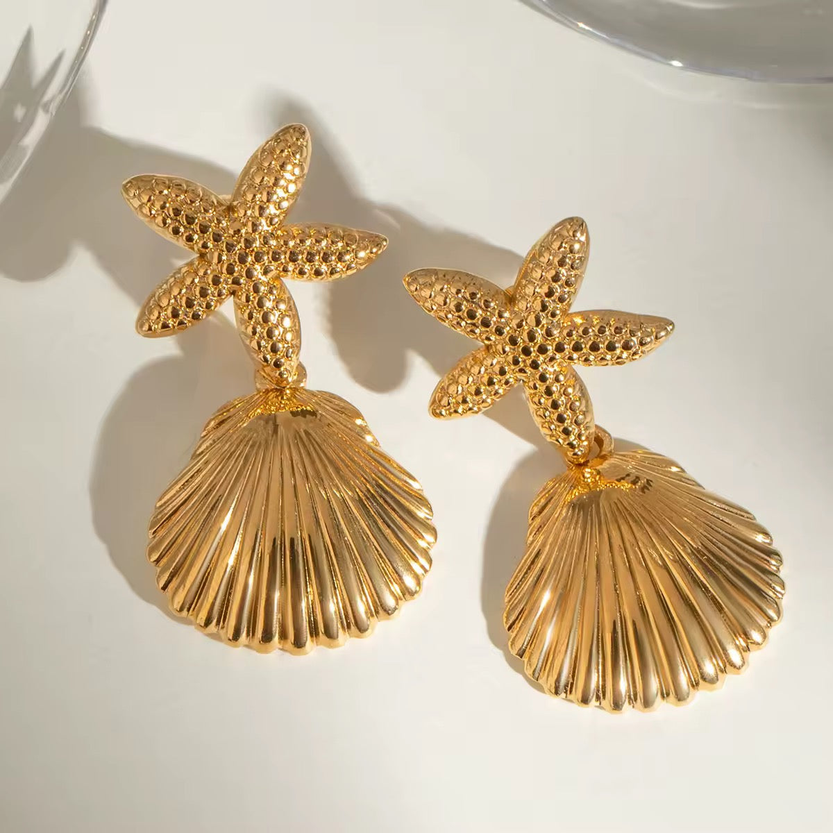 Starfish Shell Earrings