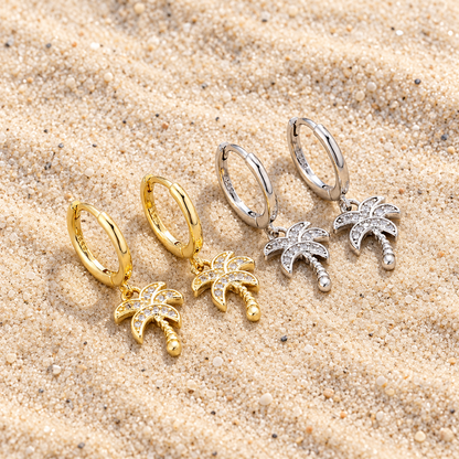 Shimmer Palm Tree Earrings