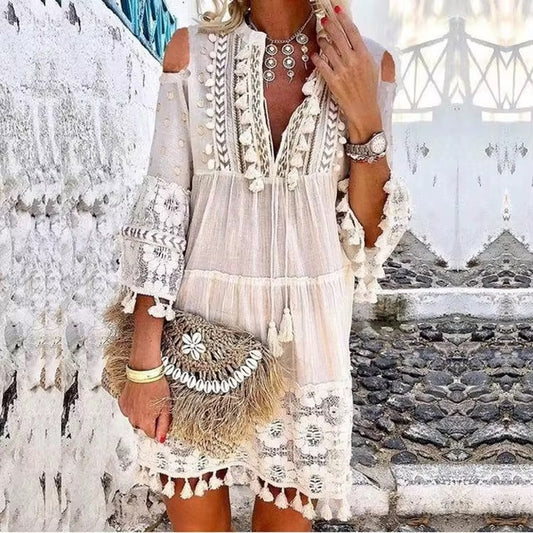 The Mykonos Tassel Dress