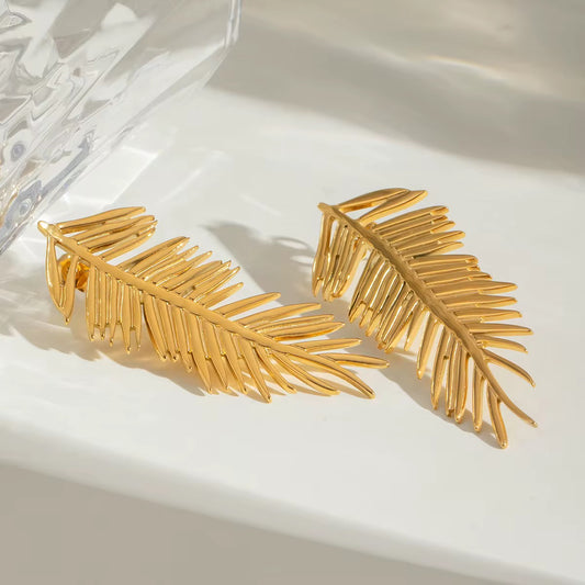 Palm Leaf Earrings