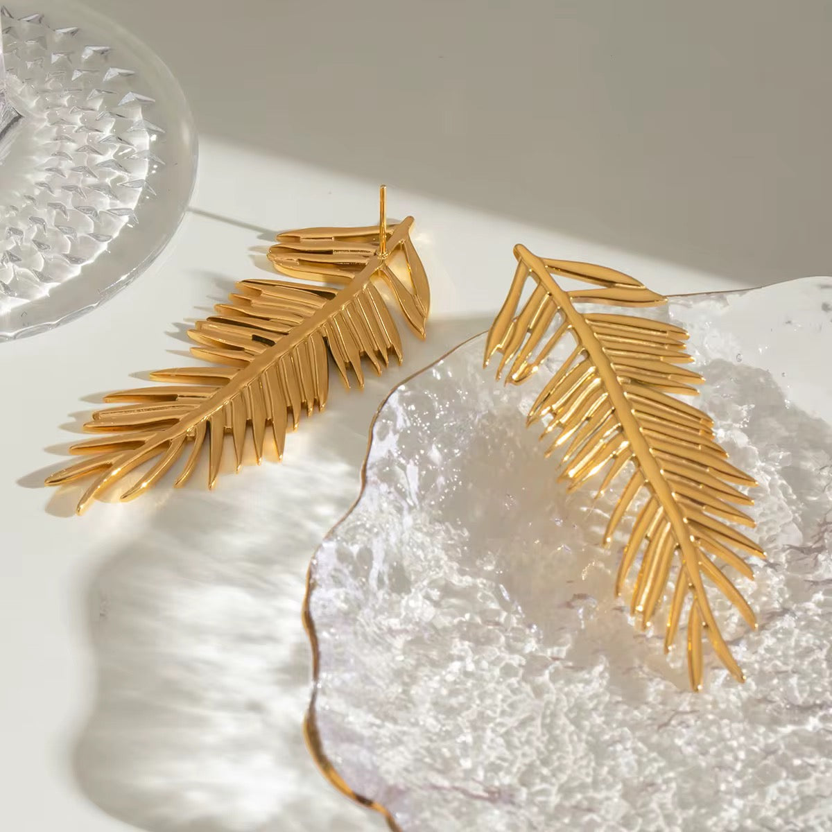 Palm Leaf Earrings