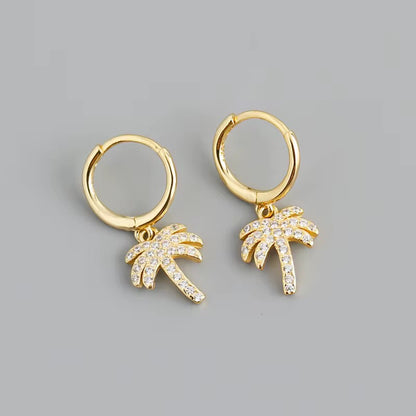Shimmer Palm Tree Earrings