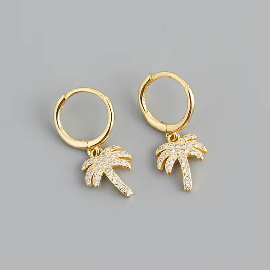 Shimmer Palm Tree Earrings