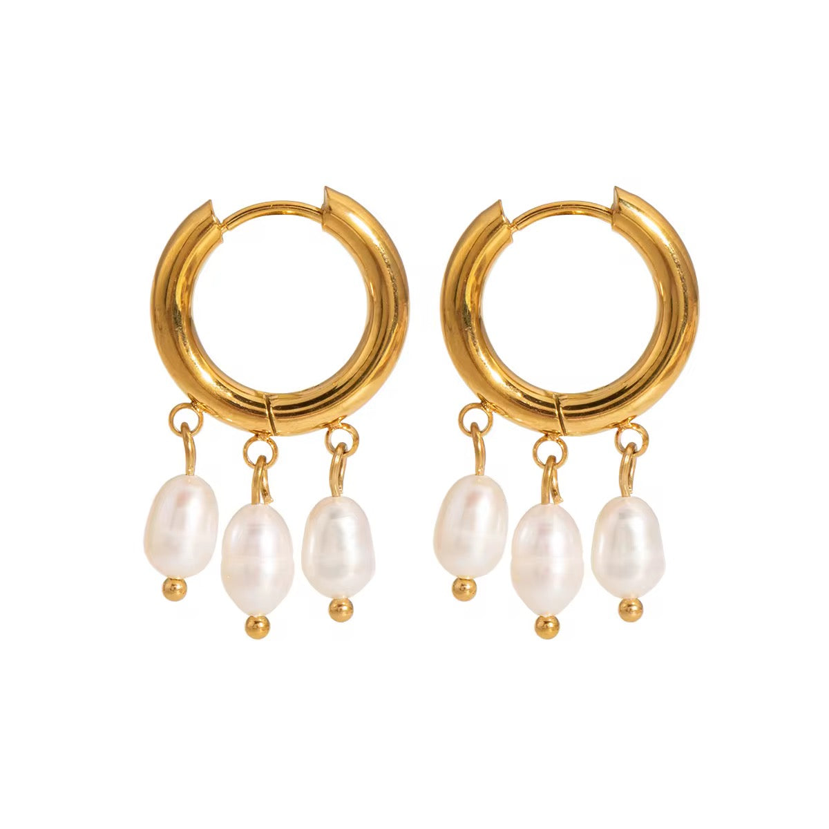 The Drift Pearl Hoops