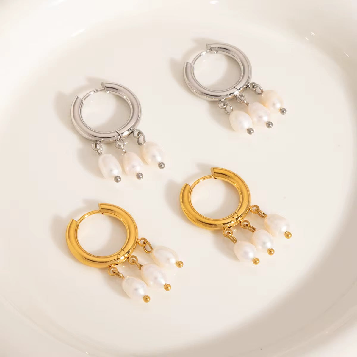 The Drift Pearl Hoops
