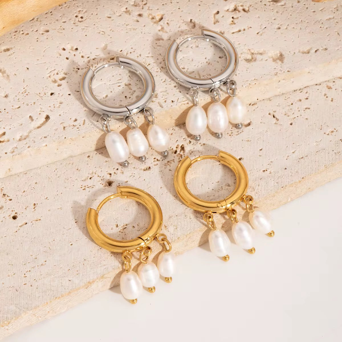 The Drift Pearl Hoops