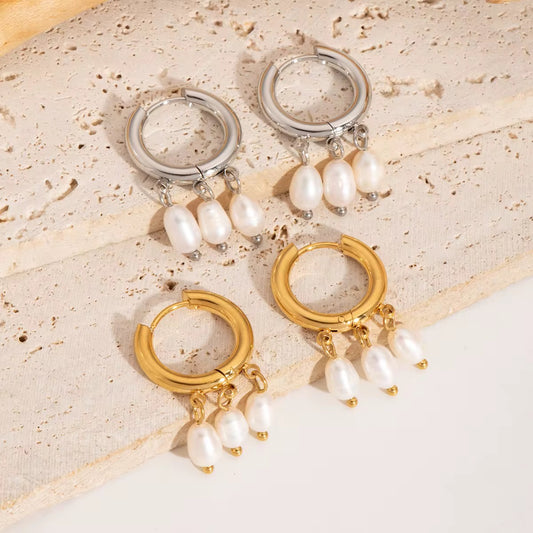The Drift Pearl Hoops