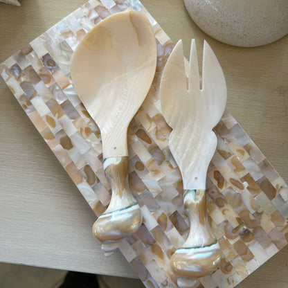 Handmade Shell Salad Servers