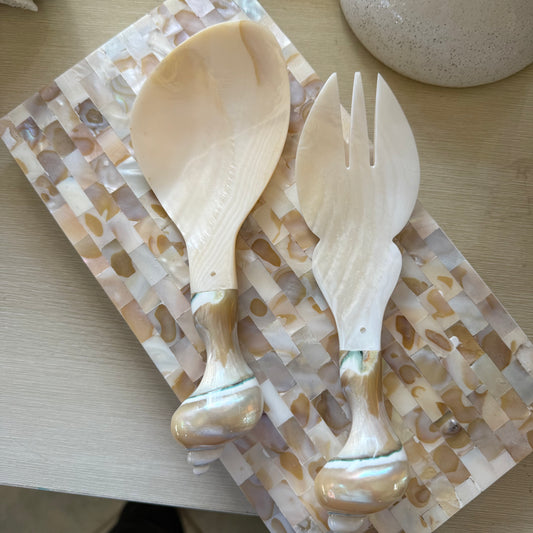 Handmade Shell Salad Servers